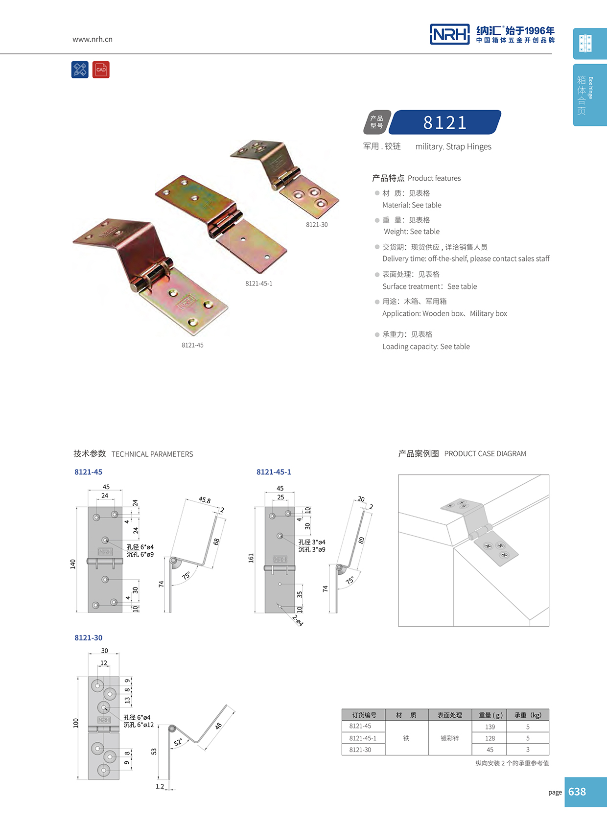 8121-45-1炮弹箱铰链,木箱工具箱香蕉视频APP下载大全